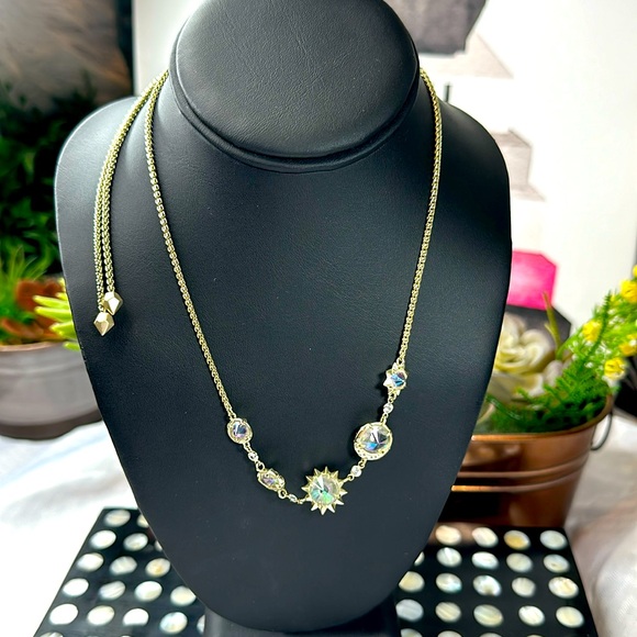 ~Kendra Scott Necklace “Janet” bolo slider iridescent burst star - Picture 2 of 6